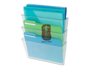 3 Pocket Wall File Organizer Acrylic Display Stands For Office