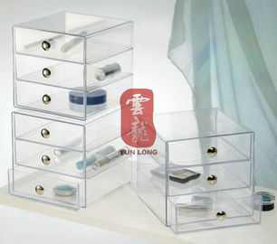 3 Layer Home Acrylic Clear Drawer Organizer For Makeup Storage