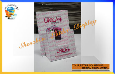 Cardboard Magazine Display Stands For Retail Stores / Cardboard Display Units