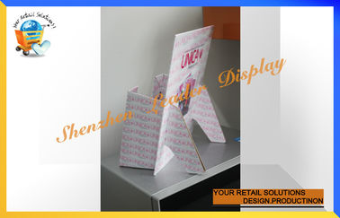 Cardboard Magazine Display Stands For Retail Stores / Cardboard Display Units