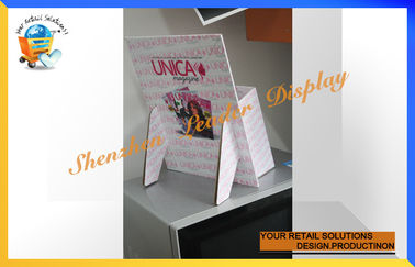 Cardboard Magazine Display Stands For Retail Stores / Cardboard Display Units