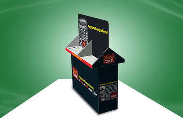 Black Two Side Show Dinnerware Cardboard Free Standing Display Shelving Units
