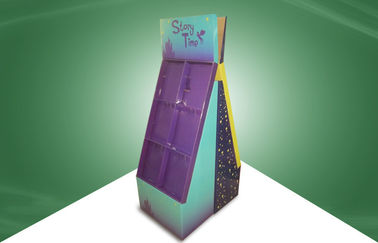 Stable Free Standing Display Unit , Cardboard Floor Display Racks Recyclable