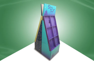 Stable Free Standing Display Unit , Cardboard Floor Display Racks Recyclable