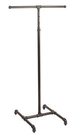 Two Arms Metal Tube Clothing Display Racks For Home / Hotel