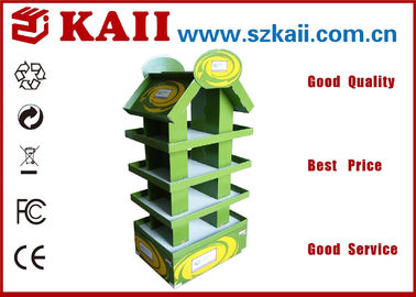 Blue, Green, Red Pop Cardboard Paper Display Stand / Cardboard Display Stand / Racks For Showing Drinking