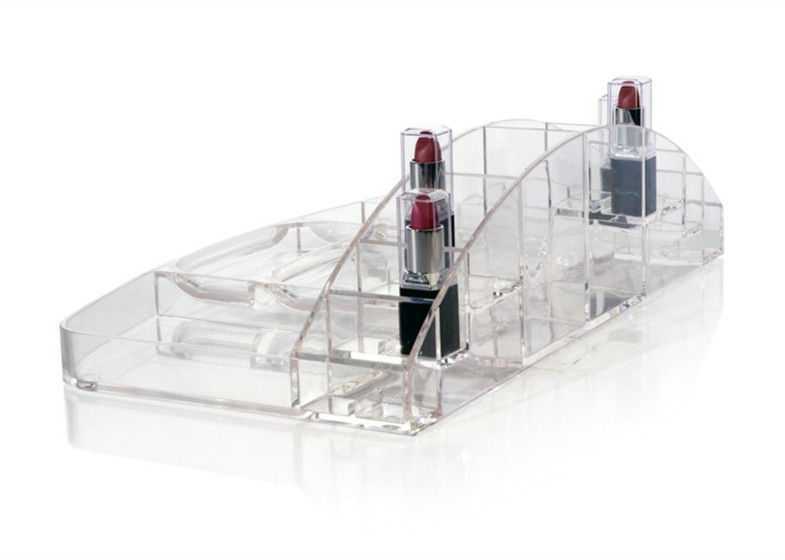 Acrylic Clear Cosmetic Organizer , Table Business Card Holder