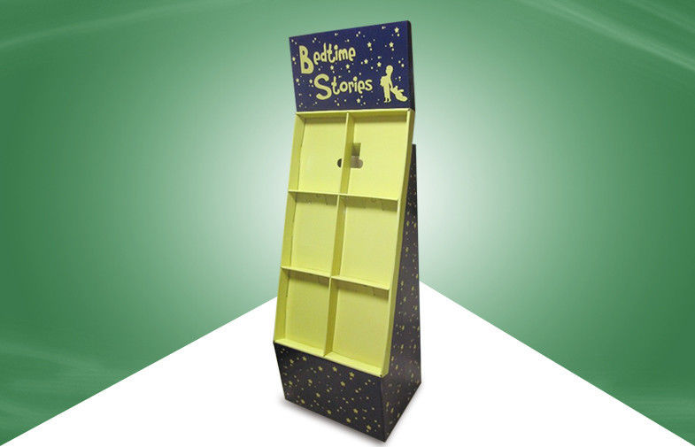 Stable Free Standing Display Unit , Cardboard Floor Display Racks Recyclable