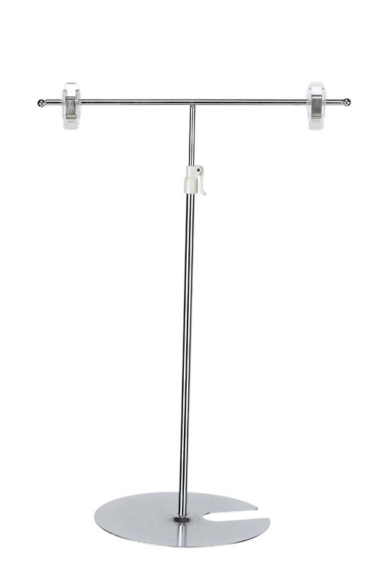 POS Tabletop Sign Holder , Retail Metal Card Display Stand 5mm Iron Pole