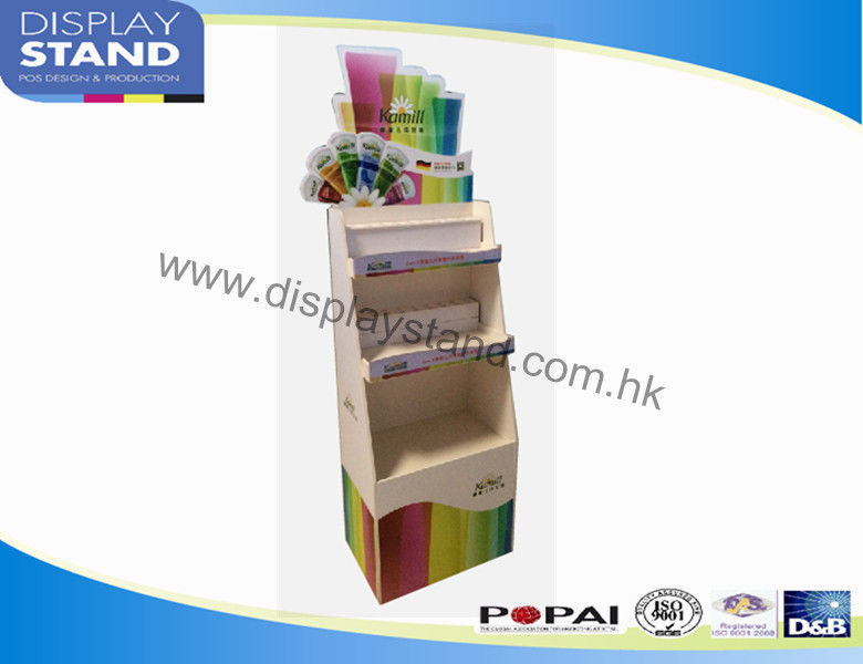 Skin Care Product Display Cosmetic Display Stands , Strong Board Material Display