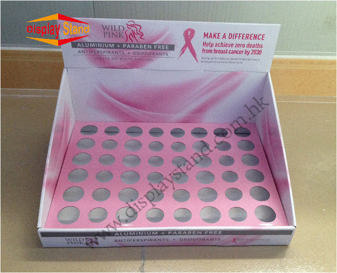 Desk Top C16 Cosmetic Corrugated Promotion Counter Display for Makeup Lips
