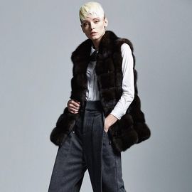 a venda por atacado e a pele de alta qualidade feita sob encomenda do falso do inverno das mulheres investem, lírio Cheng de Shenzhen do preço de fábrica